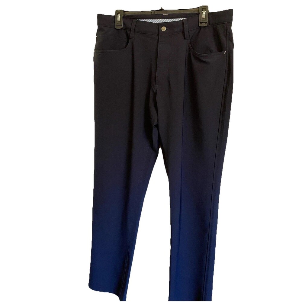 FOOTJOY Men's Performance Golf Pants 34x30 Navy Blue Athletic Fit EUC